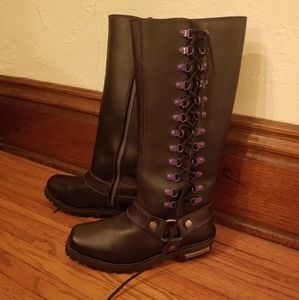 Leather boots